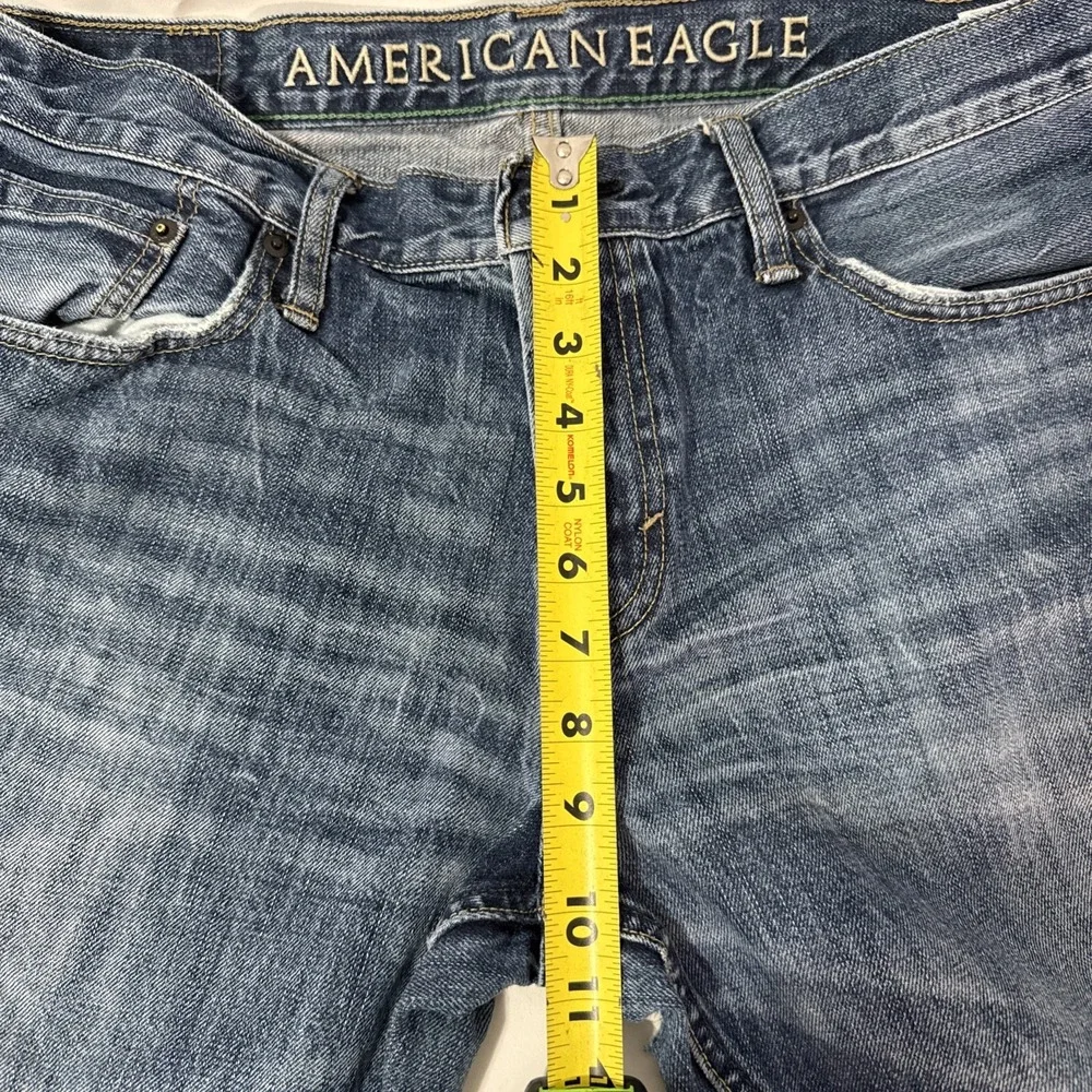 American Eagle Mens Slim Straight‎ Jeans Blue Denim Size 36x32 Used